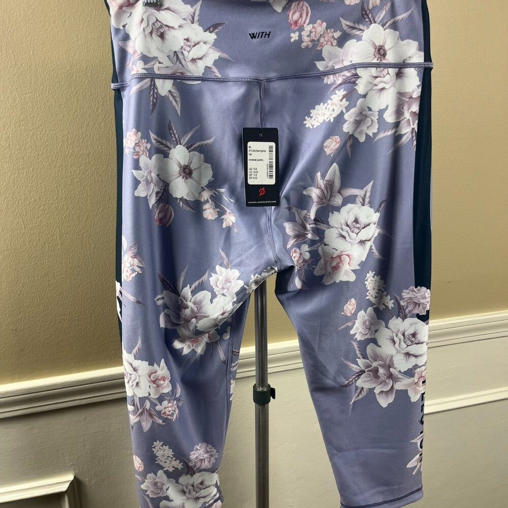 NWT Peloton x Wear It To Heart Wild Flower Floral High-Rise Crop Leggings - XL - Picture 4 of 7